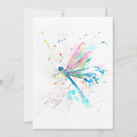 Faire-part Grande libellule colorée | Cadeau mignon pour les  (Devant)