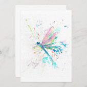 Faire-part Grande libellule colorée | Cadeau mignon pour les  (Devant / Derrière)