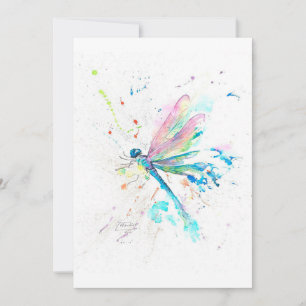 Faire-part Grande libellule colorée   Cadeau mignon pour les 