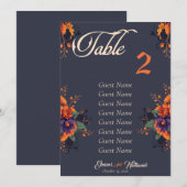Faire-part Graphique de sièges de table individuels gothiques (Devant / Derrière)