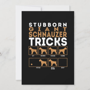 Faire-part Graphique des Trucs de Chien Schnauzer, un géant t