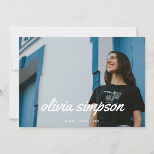 Faire-part Gras et frais Script Grad Grad deuxième photo