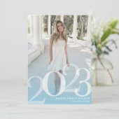 Faire-part Gras GRAD 2023 Superposition bleu clair Graduation (Debout devant)