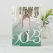 Faire-part Gras GRAD 2023 Superposition Green Graduation (Debout devant)