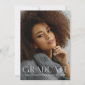 Faire-part Gras moderne blanc transparent texte Grad photo (Devant)