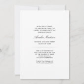 Faire-part Gras moderne blanc transparent texte Grad photo (Dos)
