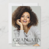 Faire-part Gras moderne transparent Tint foncé Texte Grad Pho (Devant)