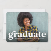 Faire-part Gras rétrograde noir et blanc (Devant)