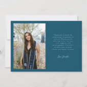 Faire-part Grateful Teal Multi Photo Graduation (Dos)