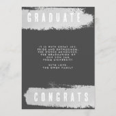 Faire-part GRAY GRAY moderne SPLASH Graduation de la photo GR (Dos)