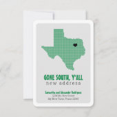 Faire-part Green est parti vers le sud, Y'All Moving (Devant)