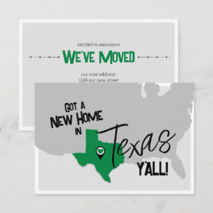 Faire-part Green New Home au Texas Y'all Moving