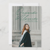 Faire-part Green Onwards et Upwards 2 Diplôme photo (Devant)