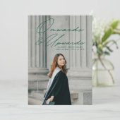 Faire-part Green Onwards et Upwards 2 Diplôme photo (Debout devant)