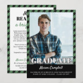 Faire-part Green Ready Fore Bright Future Golf Graduation (Devant / Derrière)