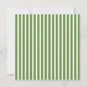 Faire-part Green Stripes Bébé Photo Birth Stats (Dos)