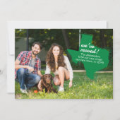 Faire-part Green We ve Moved - Dotted Texas Moving (Devant)