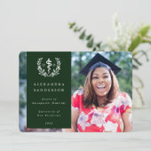 Faire-part Green+White Docteur en médecine ostéopathique Phot (Debout devant)