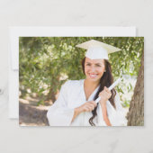 Faire-part Green Yellow Graduate Photo Moderne Gras Graduatio (Dos)