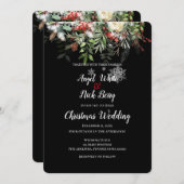 Faire-part Greens de Noël/Snowflakes/Mariage de vacances (Devant / Derrière)