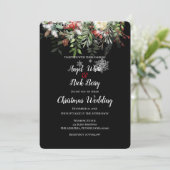 Faire-part Greens de Noël/Snowflakes/Mariage de vacances (Debout devant)