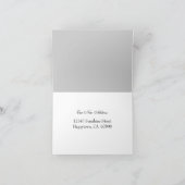 Faire-part Gris Gris Gris Noir Strips Just Moved Card (Intérieur)