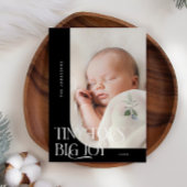 Faire-part Grosse Joie Joyeuse Black Photo Naissance