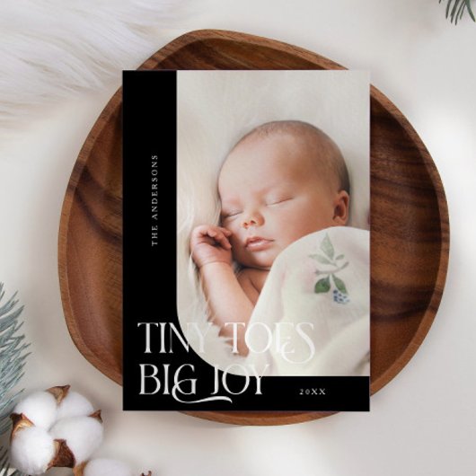 Faire-part Grosse Joie Joyeuse Black Photo Naissance