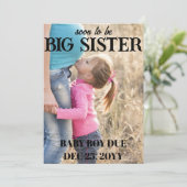 Faire-part Grosse Soeur Grossesse Annonces Photo (Debout devant)