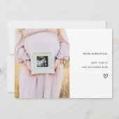 Faire-part Grossesse 'Bientôt' Bébé 2-Photos Moderne (Dos)