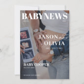 Faire-part Grossesse de couverture de magazine moderne (Devant)