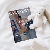 Faire-part Grossesse de couverture de magazine moderne