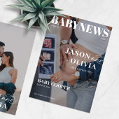 Faire-part Grossesse de couverture de magazine moderne