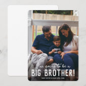 Faire-part Grossesse de frère avec photo personnalisée (Devant / Derrière)