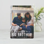Faire-part Grossesse de frère avec photo personnalisée (Debout devant)