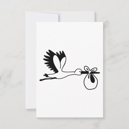 Faire-part Grossesse de la cigogne (Devant)