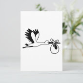 Faire-part Grossesse de la cigogne (Debout devant)