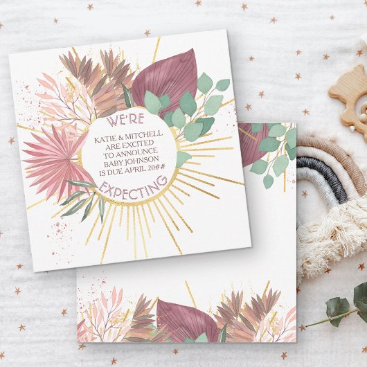 Faire-part Grossesse de la pampa et de l'eucalyptus