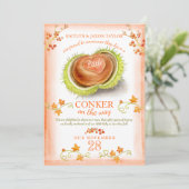 Faire-part Grossesse de l'aquarelle du coeur du petit concomb (Debout devant)