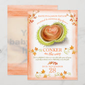 Faire-part Grossesse de l'aquarelle du coeur du petit concomb (Devant / Derrière)