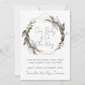 Faire-part Grossesse de verdure rustique (Devant)