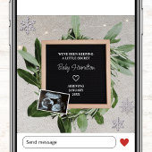 Faire-part Grossesse d'hiver Petit Sonogramme Secret Flocon d