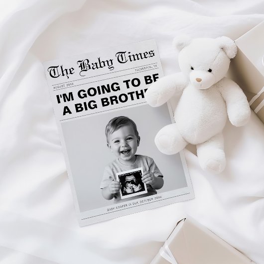 Faire-part Grossesse drôle dans le journal Big Brother