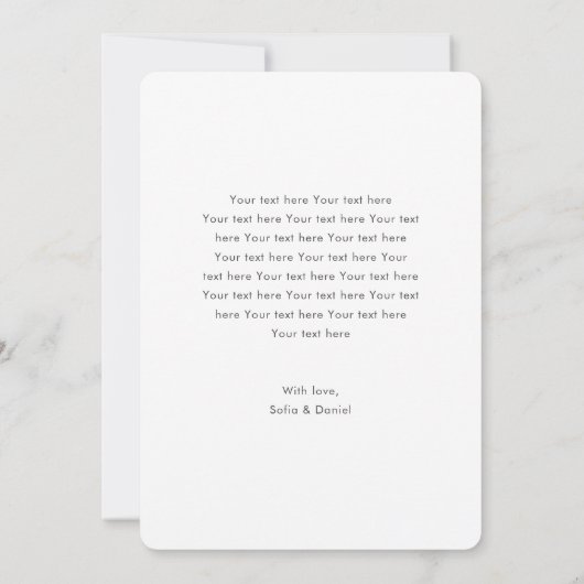 Faire-part Grossesse mignonne avec photo personnalisée (Dos)