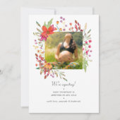 Faire-part Grossesse photo Fleur sauvage d'Aquarelle (Devant)
