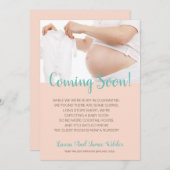 Faire-part Grossesse photo moderne (Devant / Derrière)