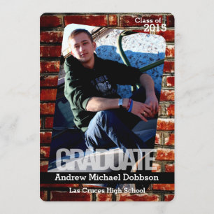 faire-part grunge d'aîné de bâtiment du mur de