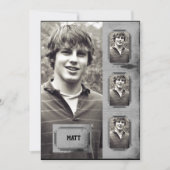 Faire-part grunge d'obtention du diplôme de (Devant)