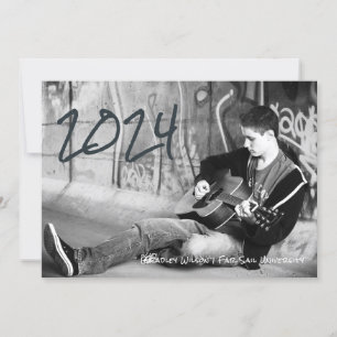 Faire-part Grunge Guy Grad High School College Photo