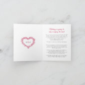 Faire-part Gui blanc de gui cœur mariage en direct (Intérieur)